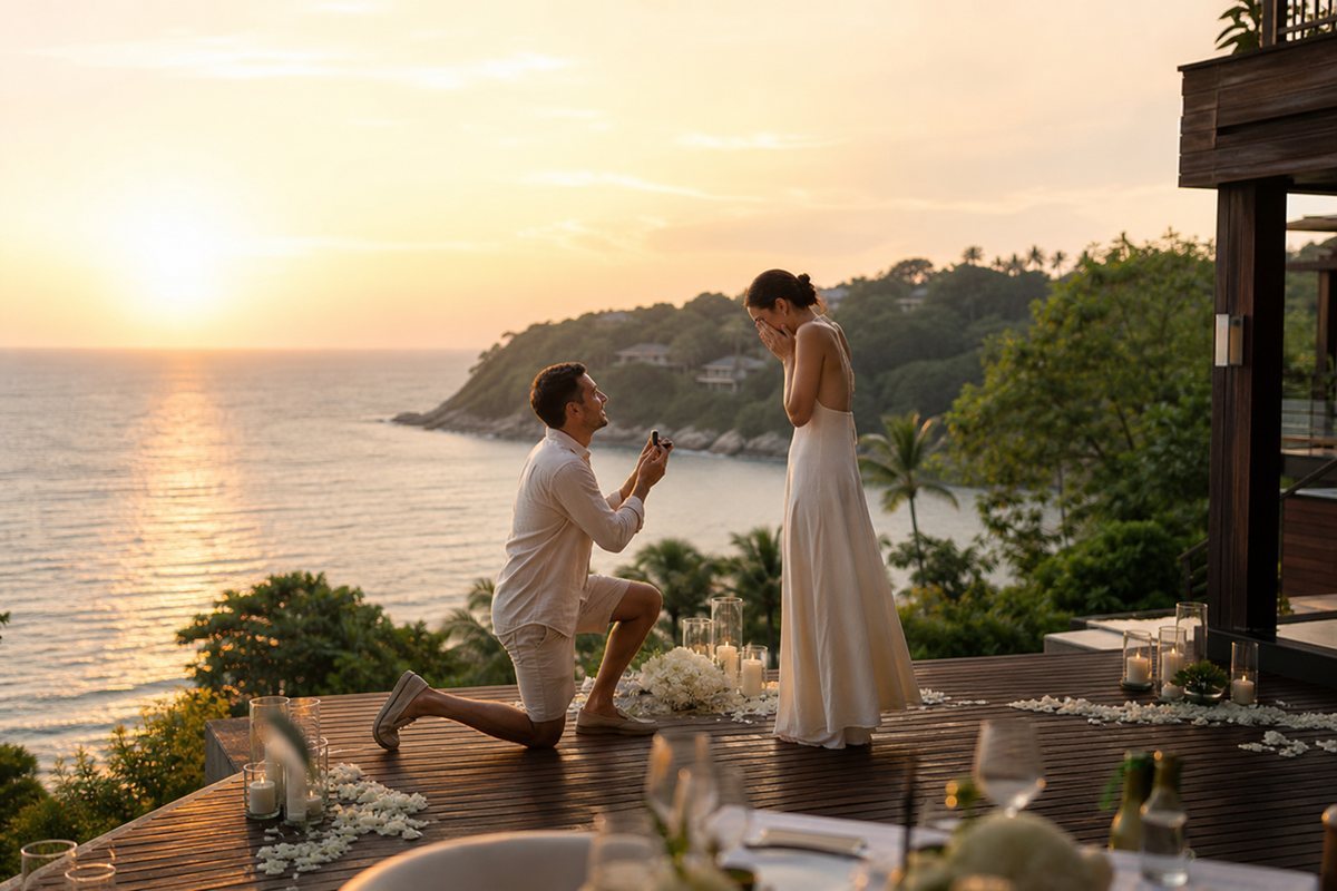 Illustrative concept for Marriage Proposal in Phuket in Phuket — frame 1